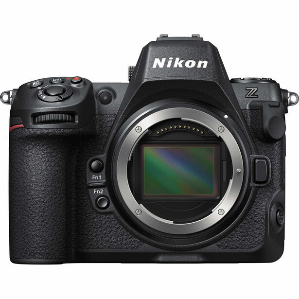 Nikon Z8 mirrorless camera body front view with lens mount exposed